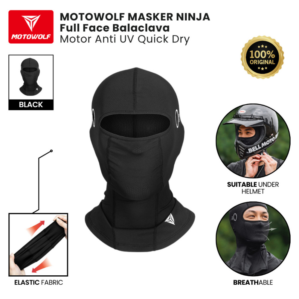 MOTOWOLF NINJA MASK MODEL 1921 BLACK